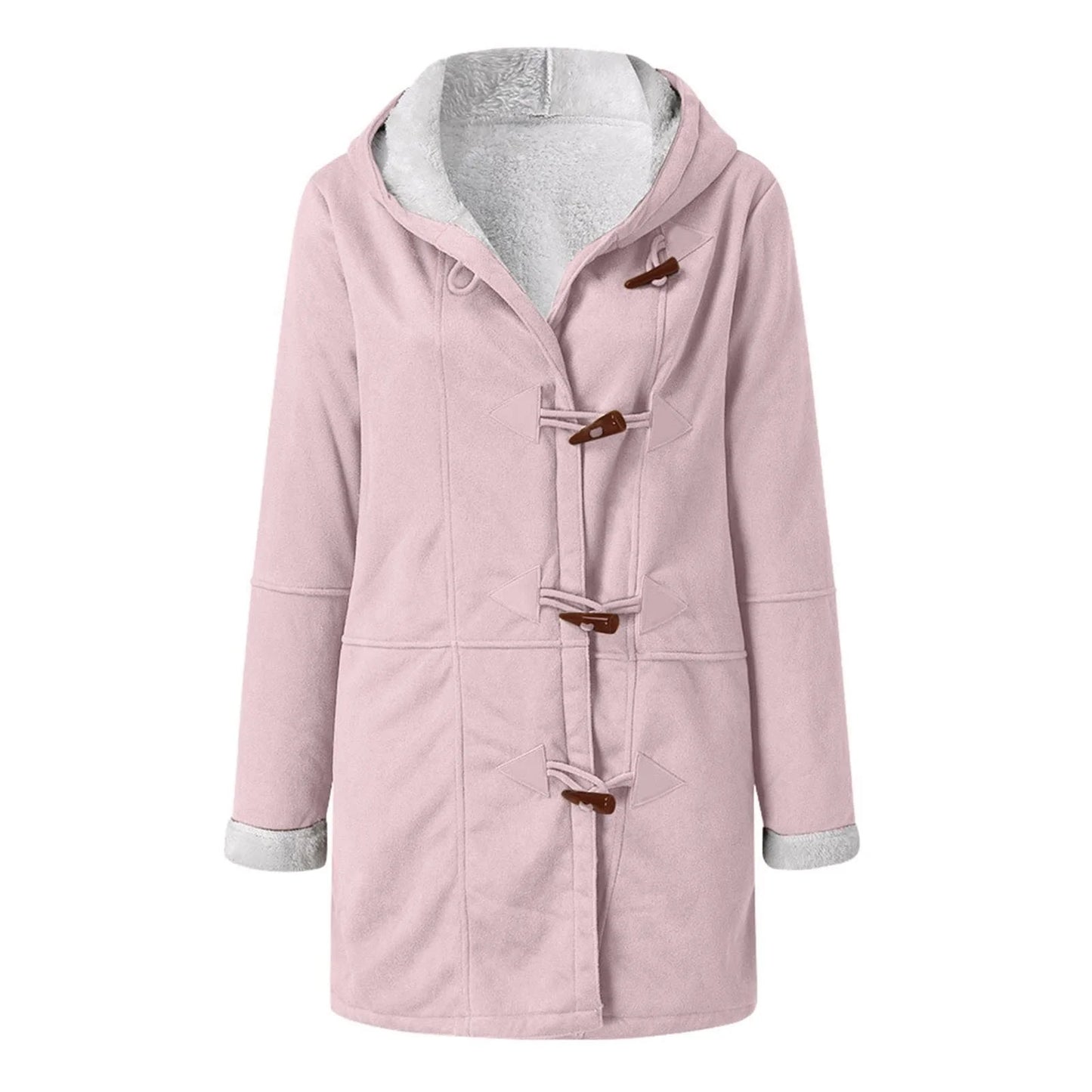 Women’s Hooded Toggle Faux Shearling Coat