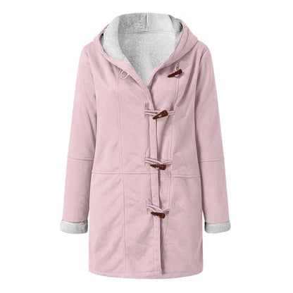 Women’s Hooded Toggle Faux Shearling Coat