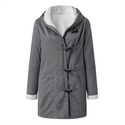 Women’s Hooded Toggle Faux Shearling Coat
