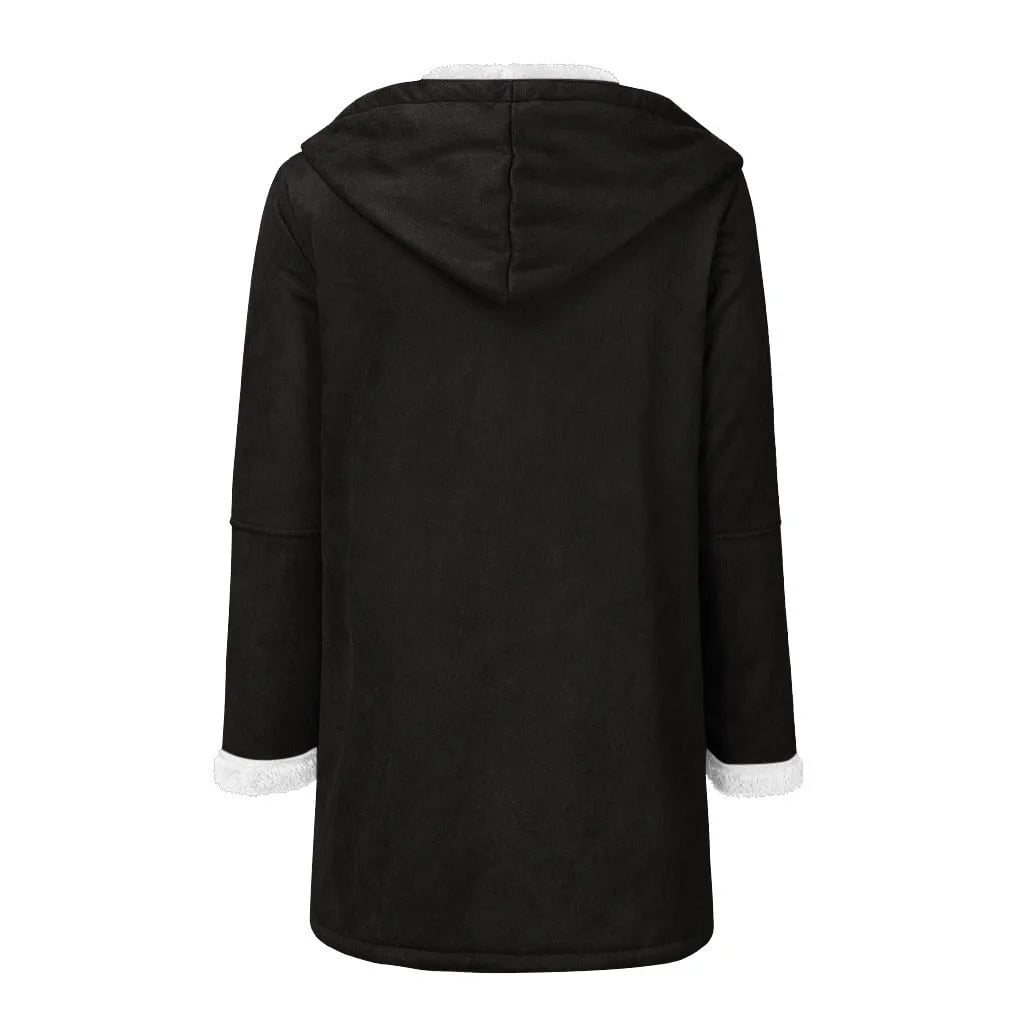 Women’s Hooded Toggle Faux Shearling Coat
