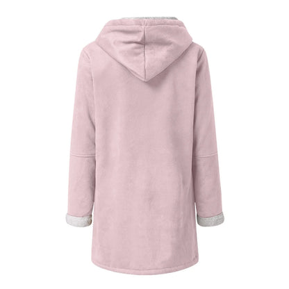 Women’s Hooded Toggle Faux Shearling Coat