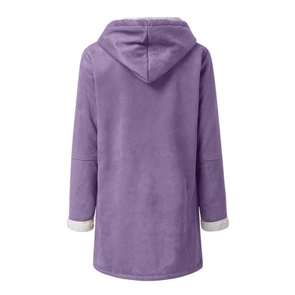 Women’s Hooded Toggle Faux Shearling Coat