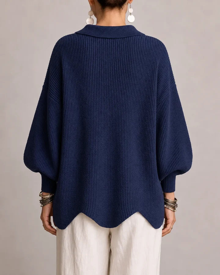 Oversized Button-Front Knit Cardigan Jacket