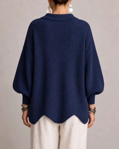 Oversized Button-Front Knit Cardigan Jacket