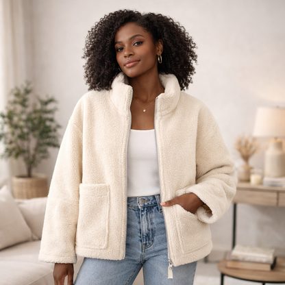 Cozy Zip-Up Textured Jacket