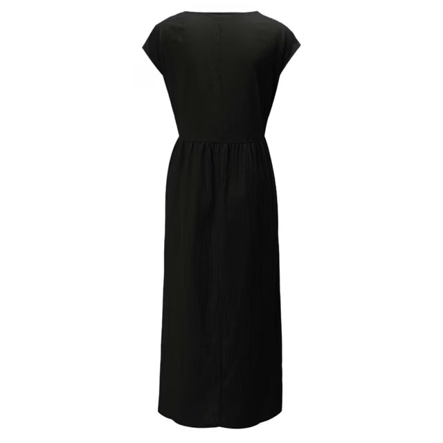 Effortless Breeze Smocked Maxi Dress with Pockets