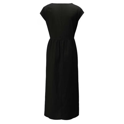 Effortless Breeze Smocked Maxi Dress with Pockets