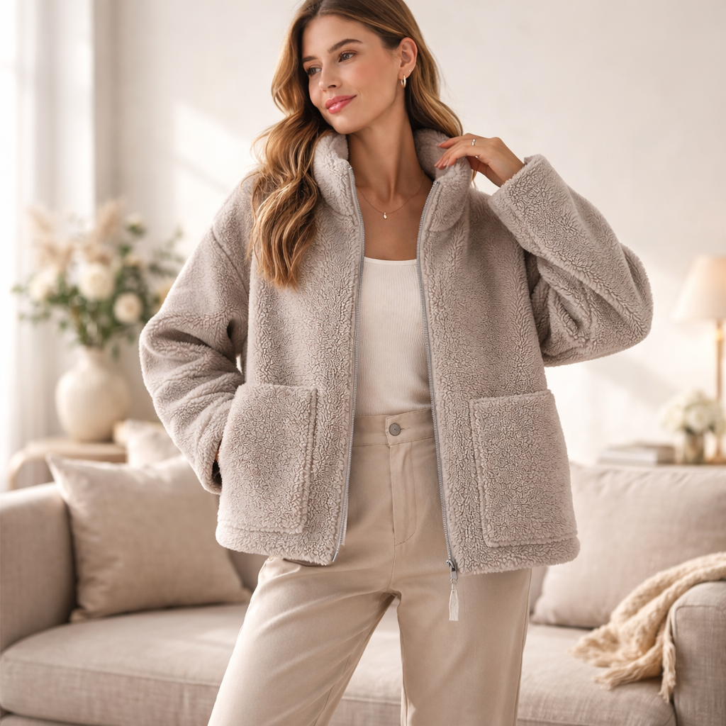Cozy Zip-Up Textured Jacket