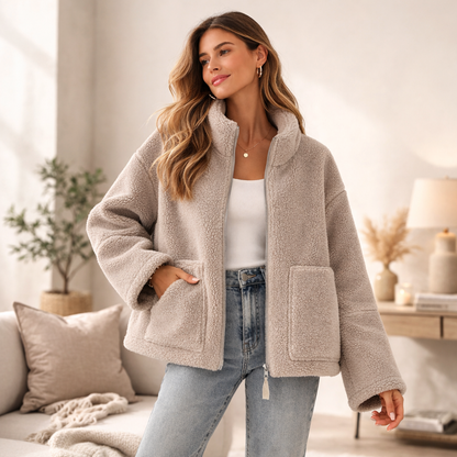 Cozy Zip-Up Textured Jacket